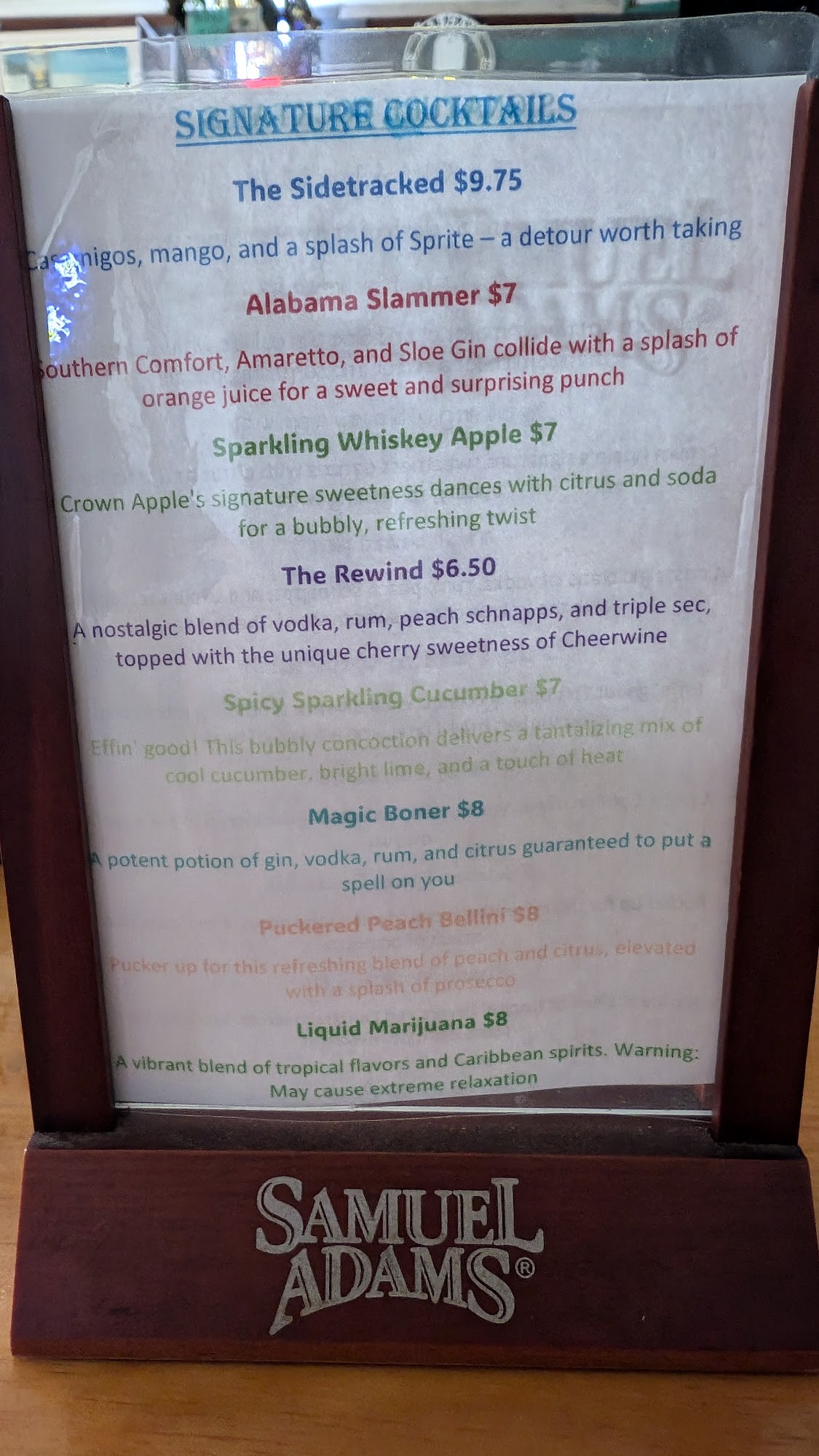 Lashay's sidetrack allie Menu