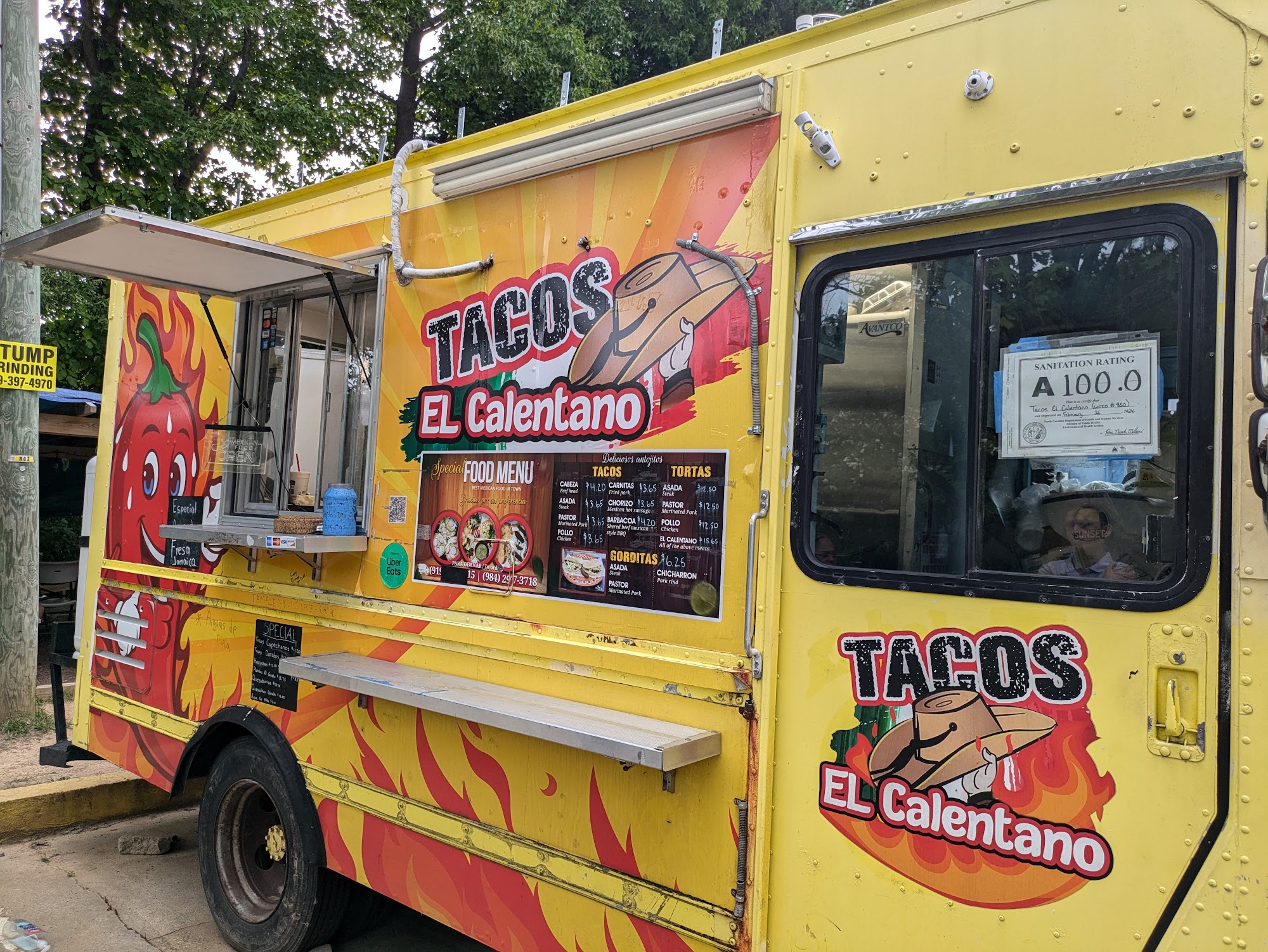 Tacos El Calentano Menu