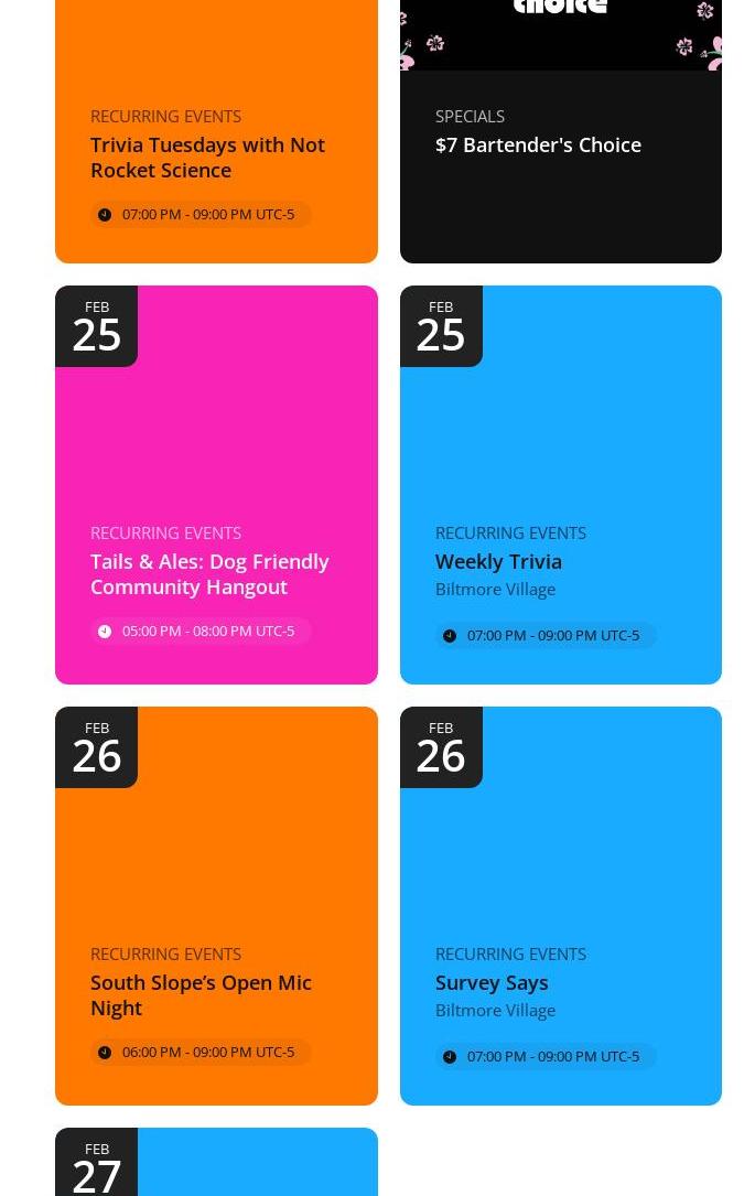 Hi-Wire Brewing Charlotte Menu