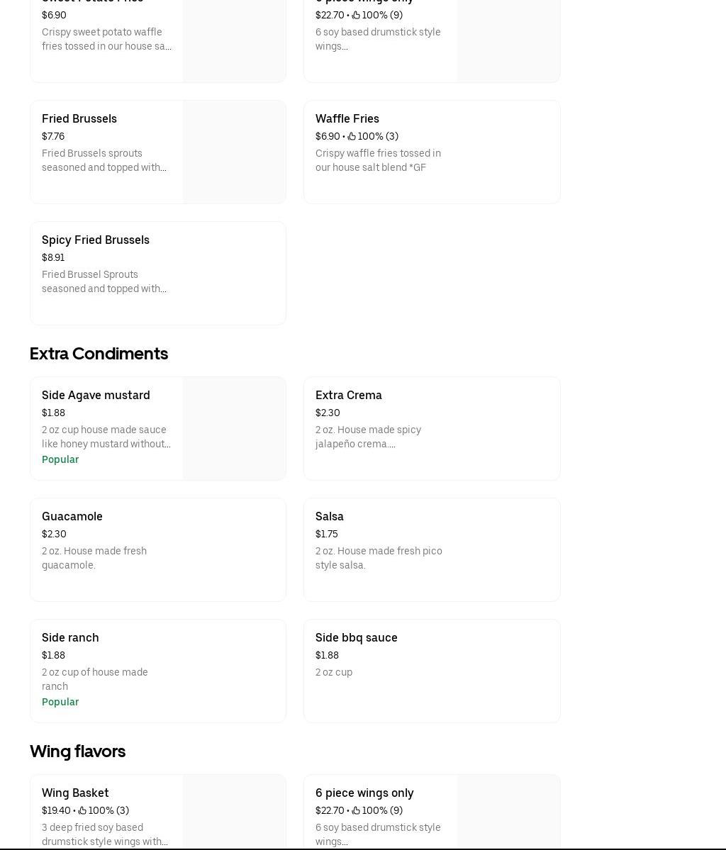 Soul Miner's Garden Menu