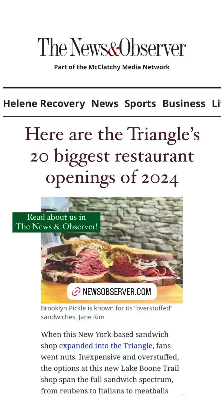 Brooklyn Pickle Charlotte Menu