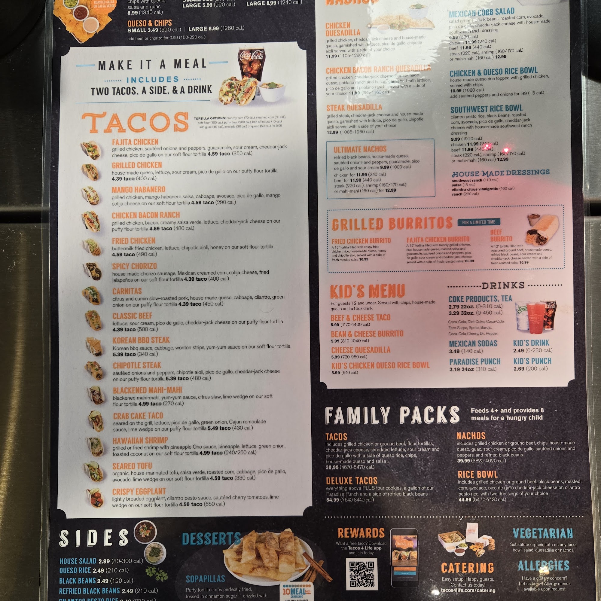 Tacos 4 Life Menu