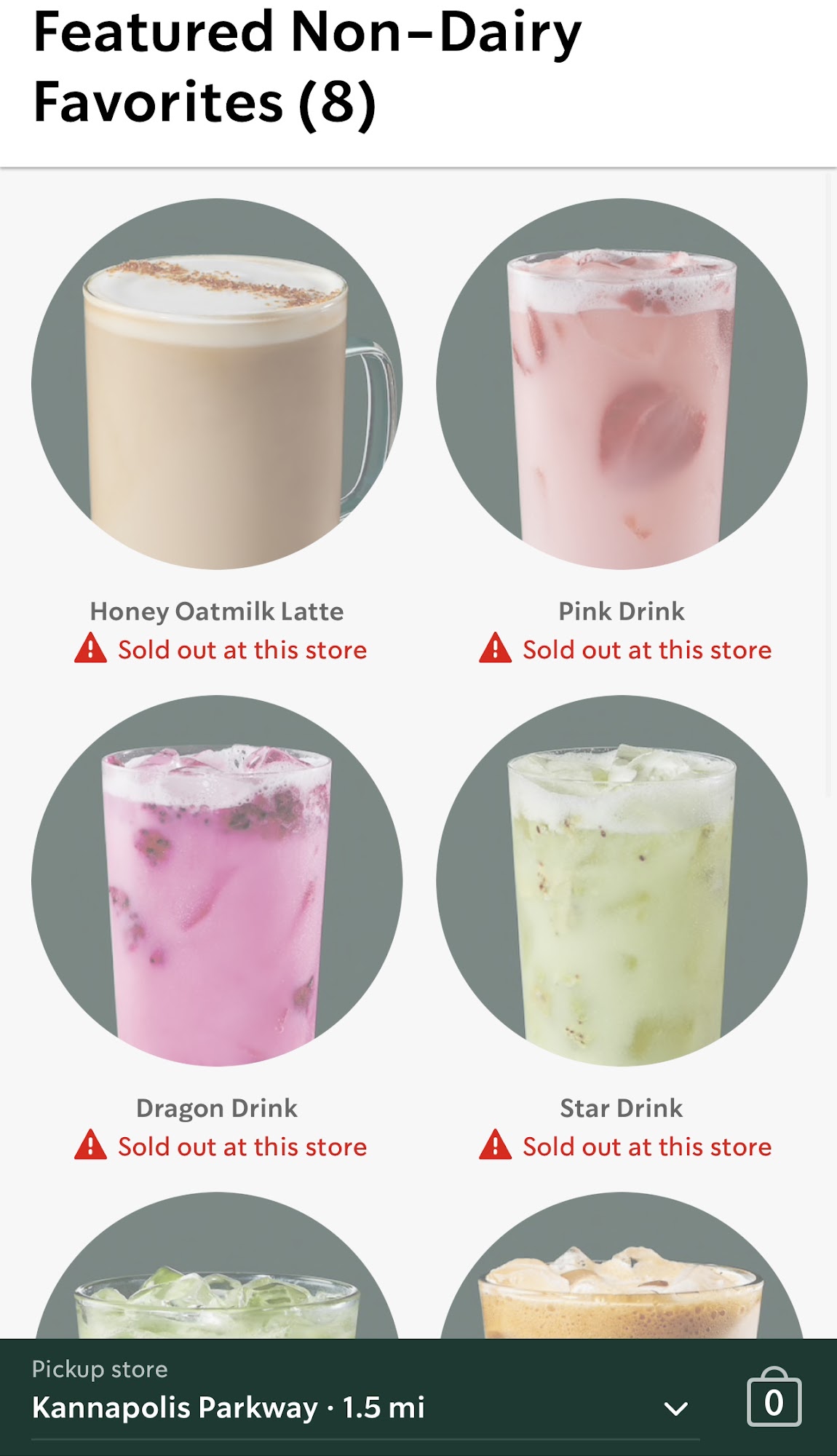 Starbucks Menu