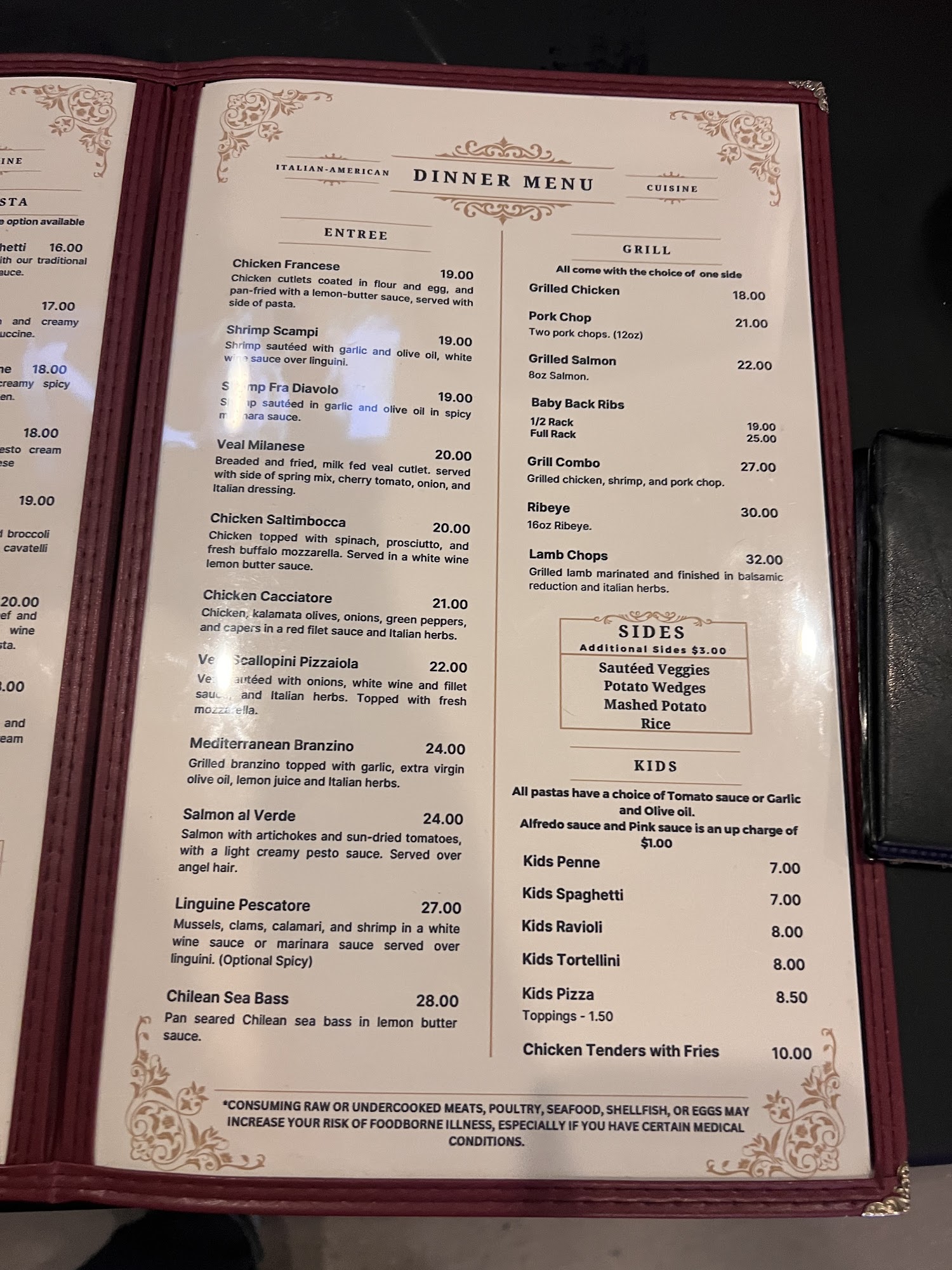 Movida Pizza Pub Menu