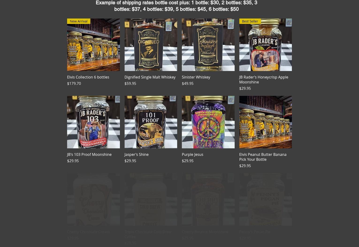 South Mountain Distilling Company Menu