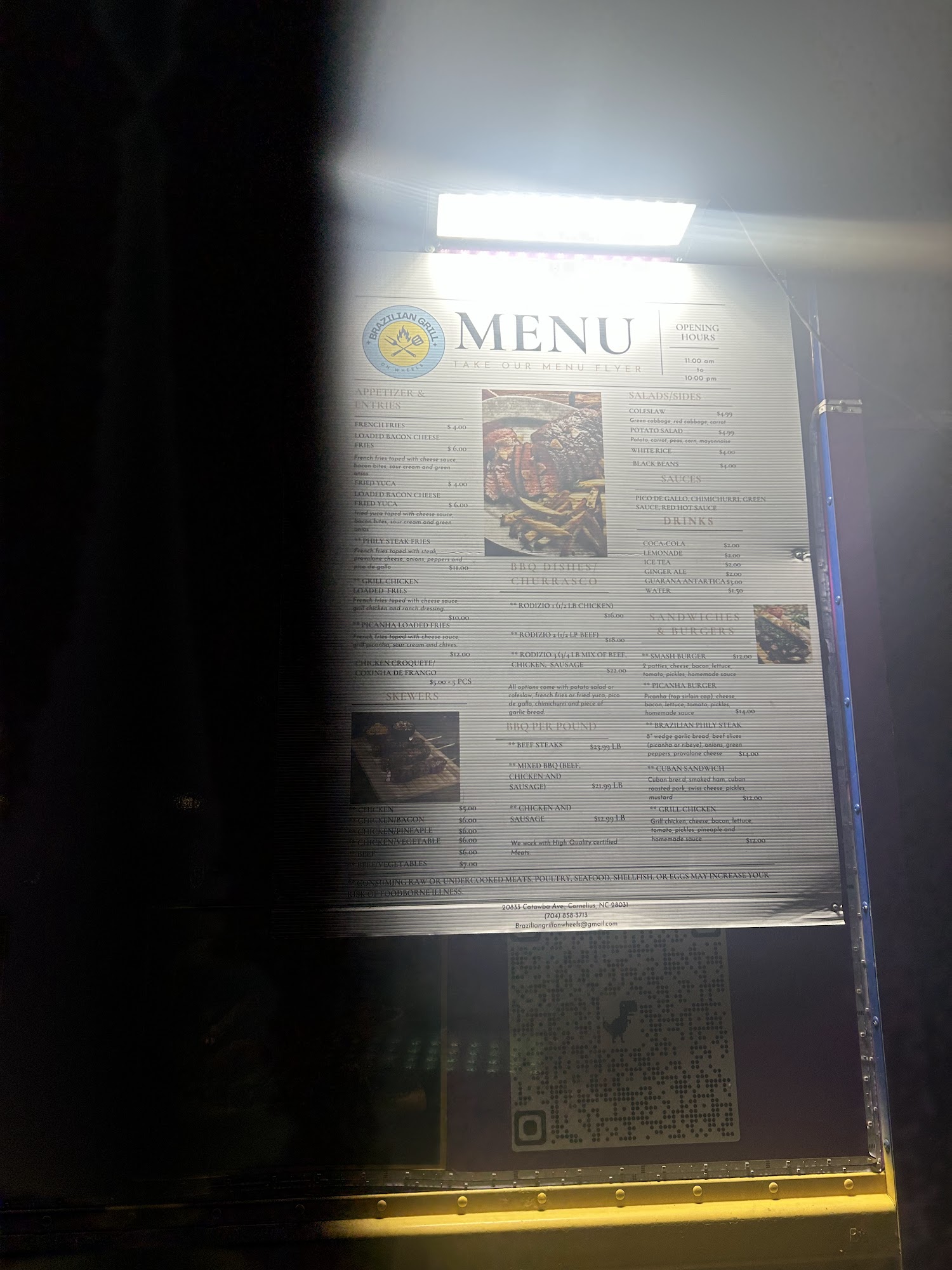 Brazilian Grill On Wheels Menu