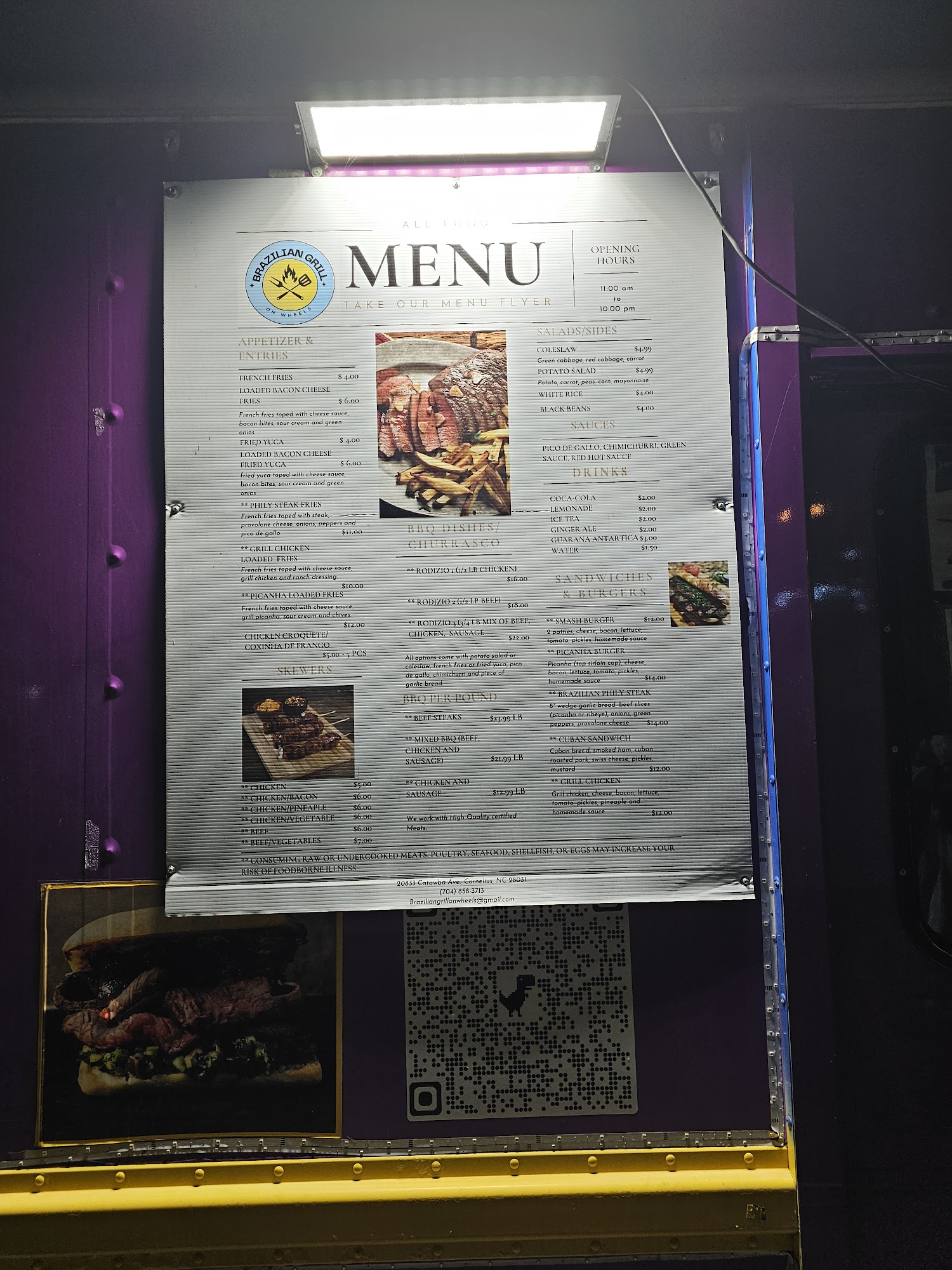Brazilian Grill On Wheels Menu