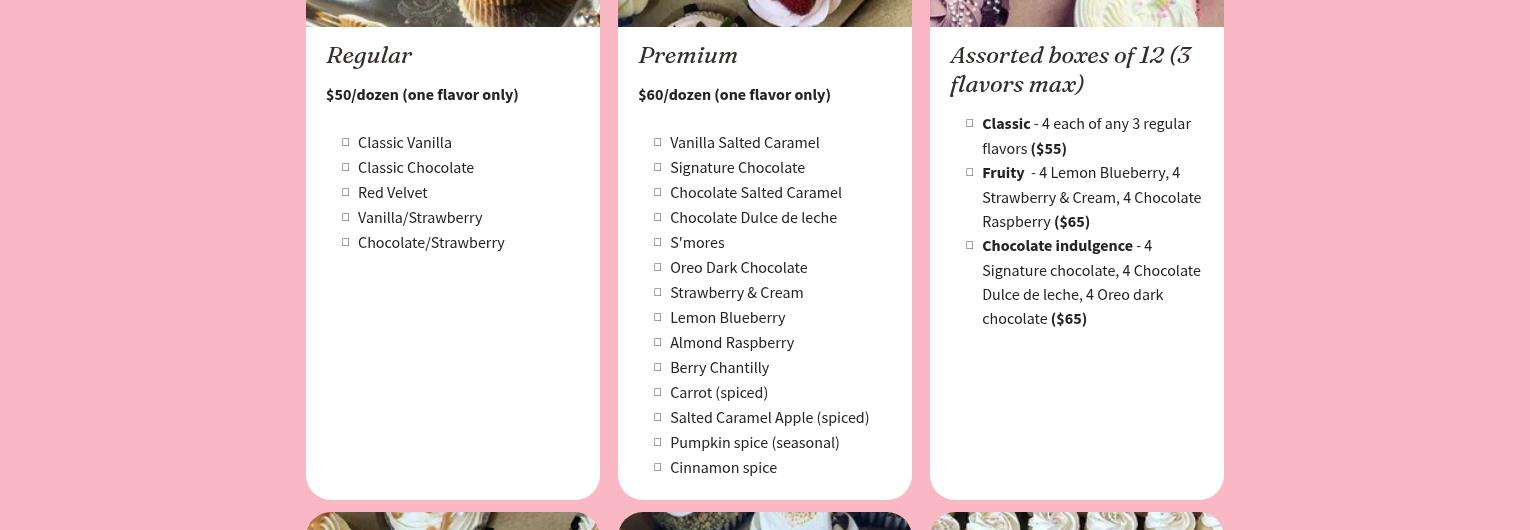 Happily Desserted Menu