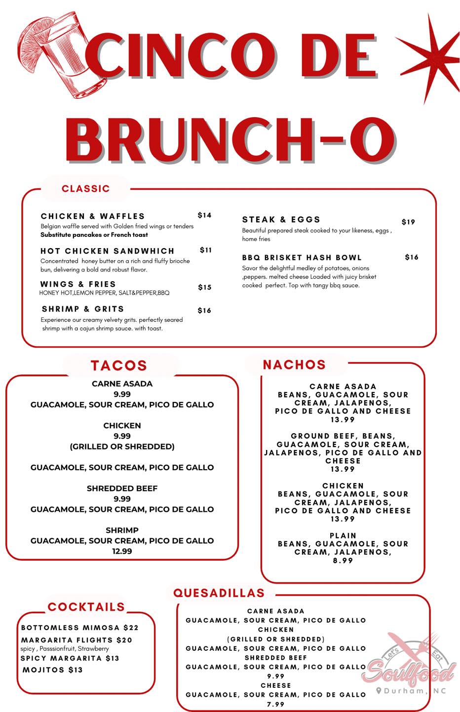 SUGA Gourmet Treats Menu