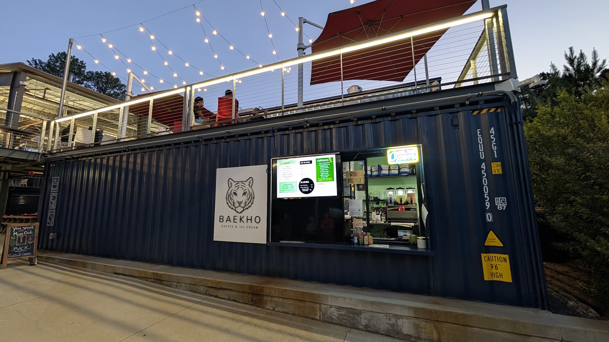 Baekho Coffee & Ice Cream Menu