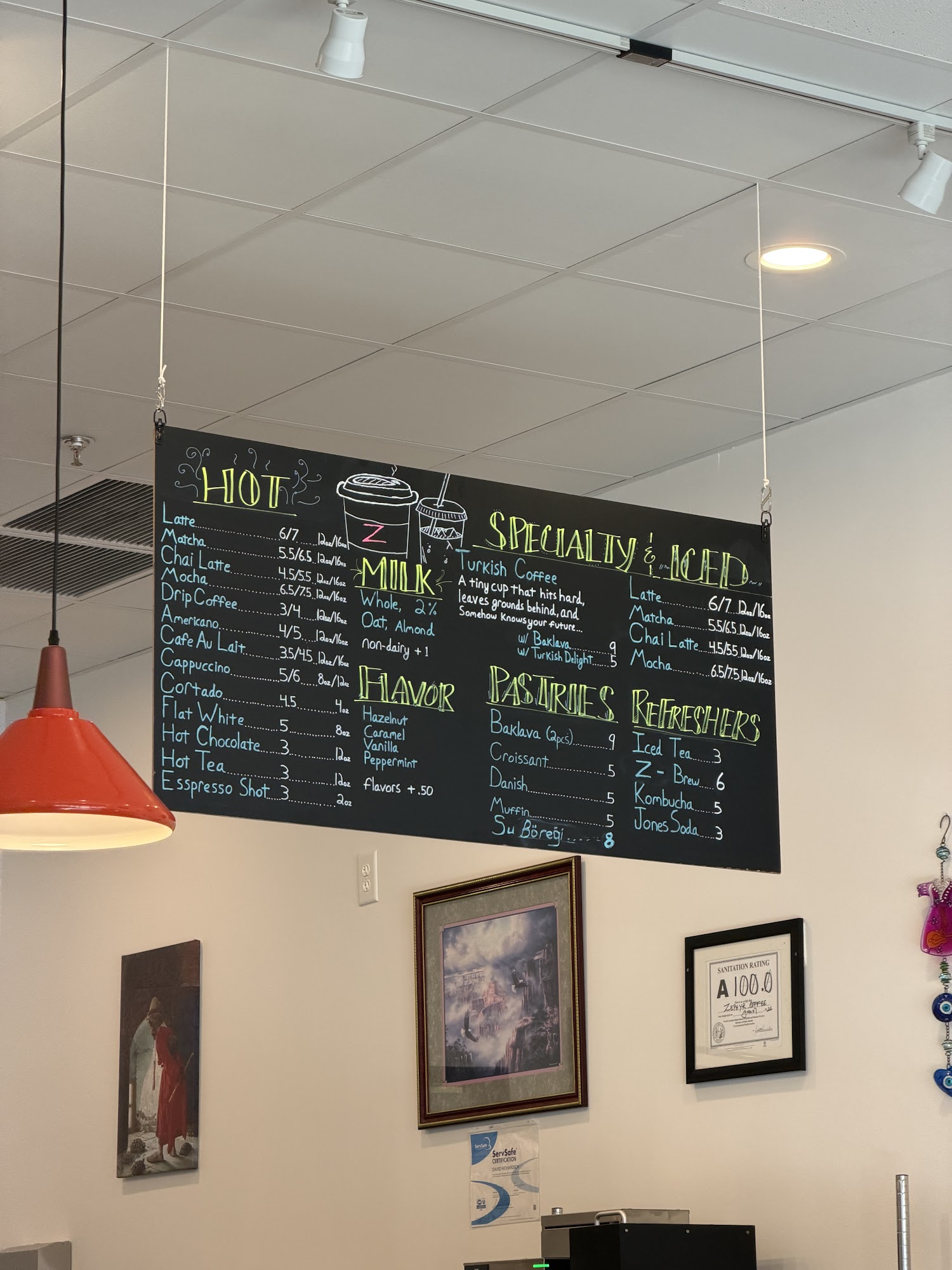 Zephyr Coffee Menu