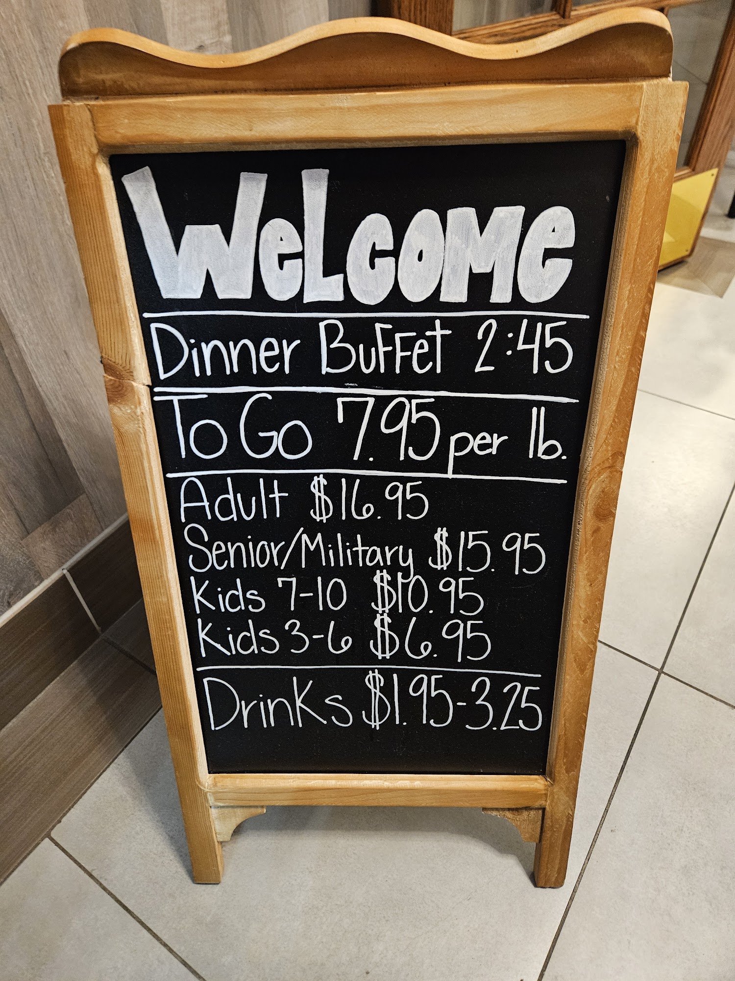 Royal Buffet Menu