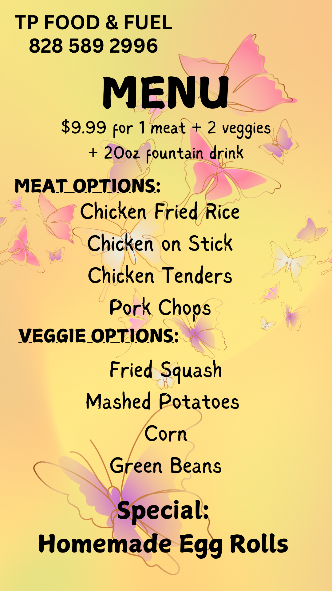 TP FOOD & FUEL Menu