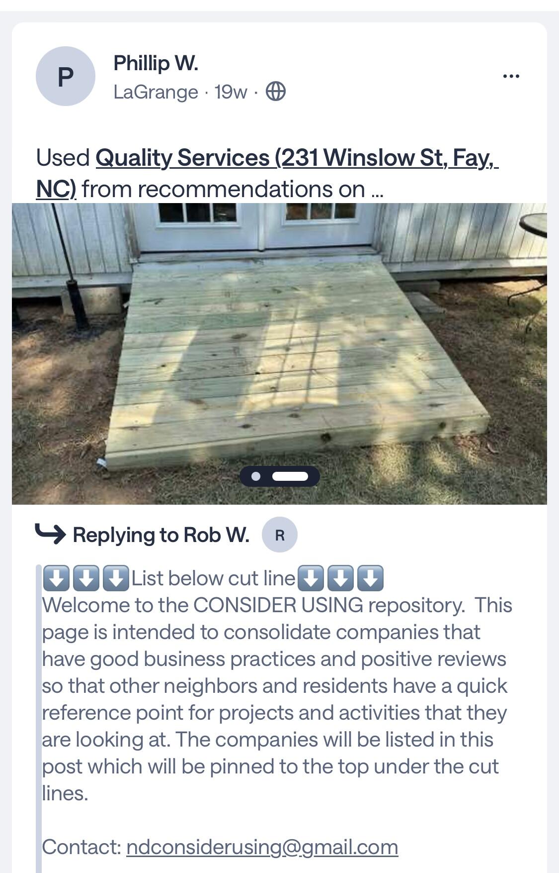 Photo credit: nextdoor