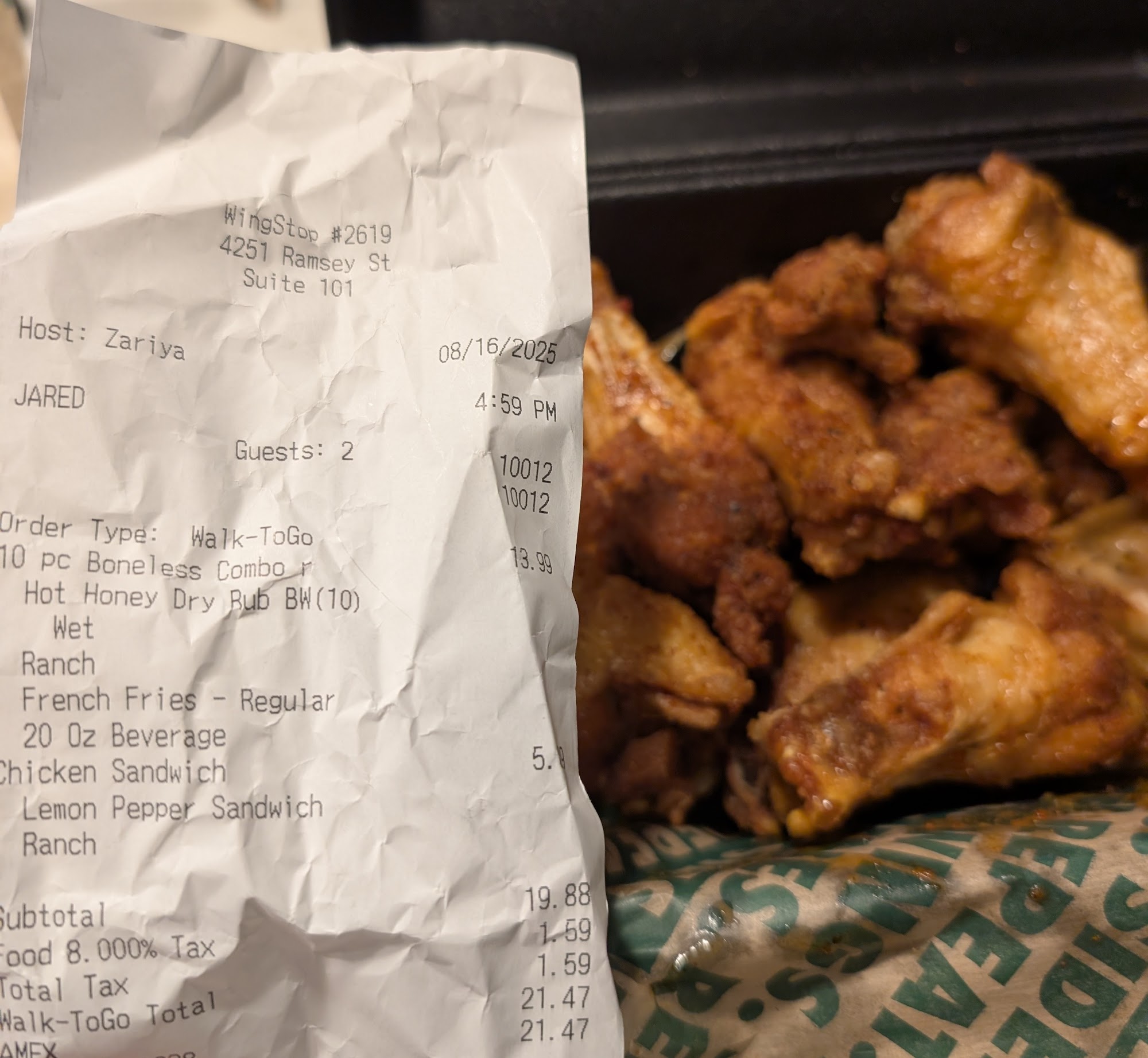 Wingstop Menu