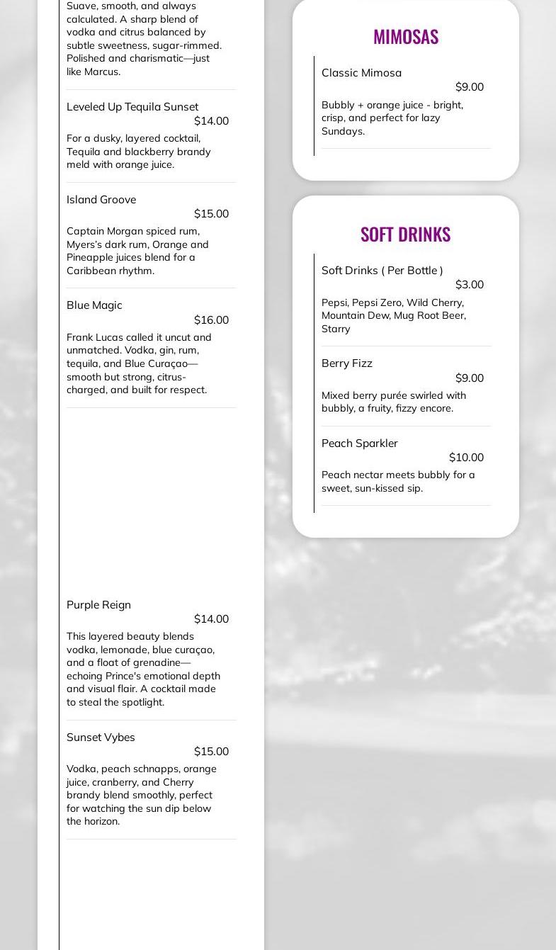 Level 88 Menu