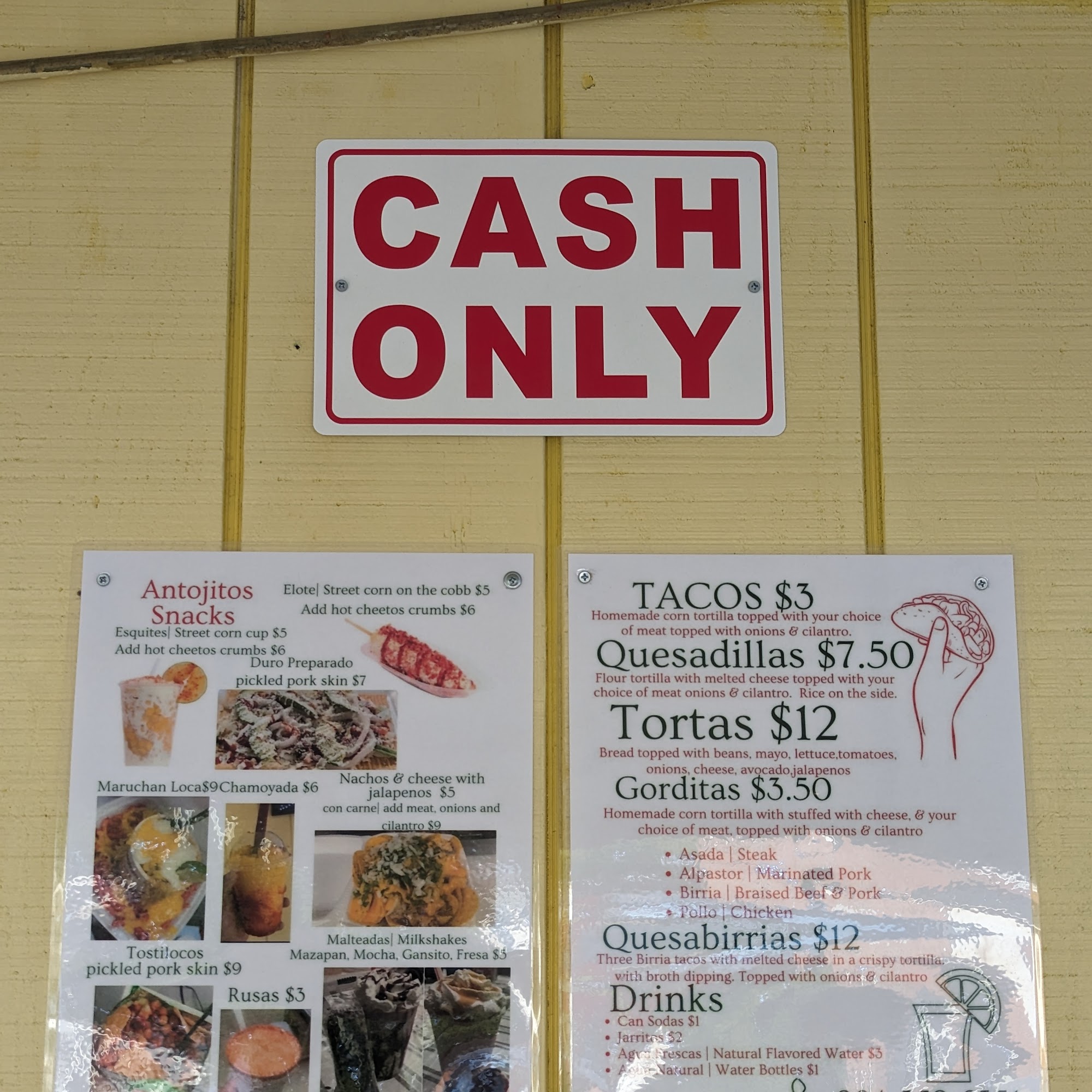 Antojitos Tapatios Menu