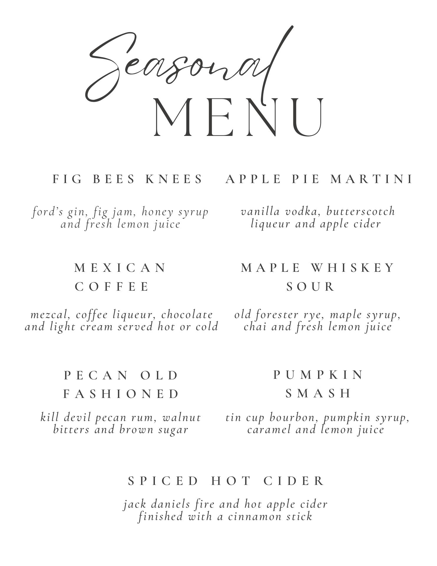 Tapp That Ash Cigar Bar & Lounge Menu