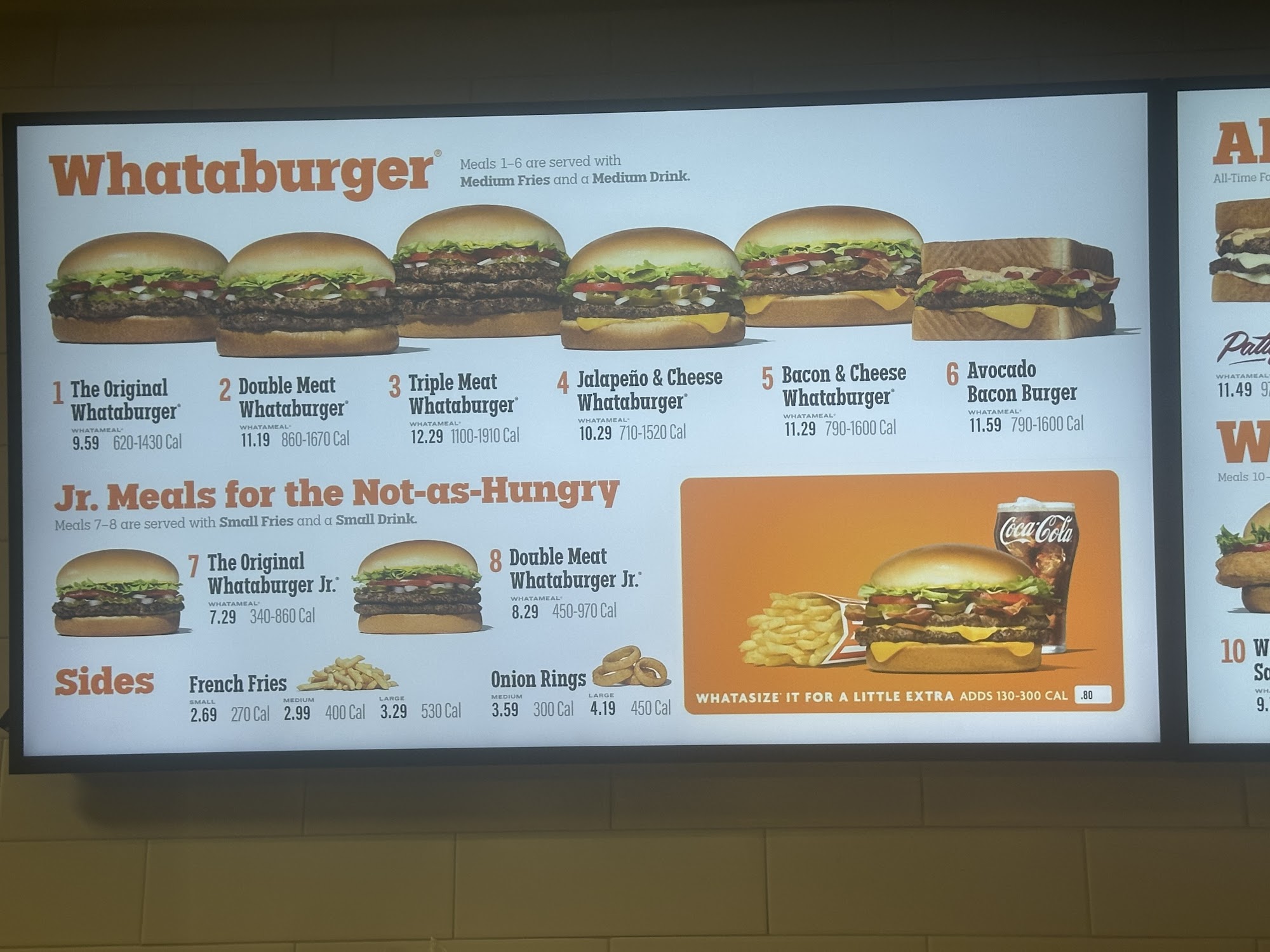 Whataburger Menu