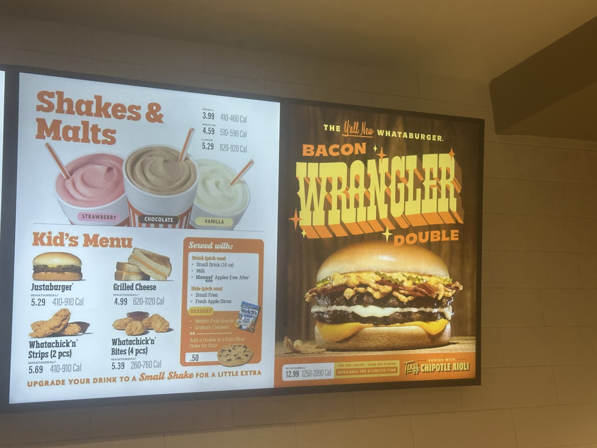 Whataburger Menu