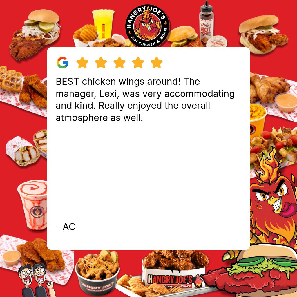 Hangry Joe's Hickory Hot Chicken Menu