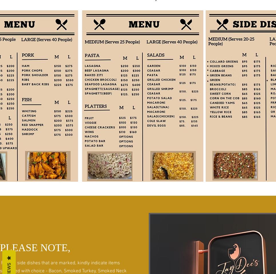 JayDee's Bar and Lounge Menu