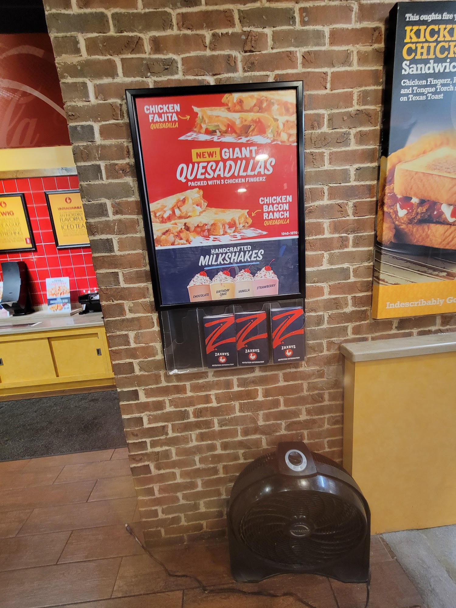 Zaxbys Chicken Fingers & Buffalo Wings Menu