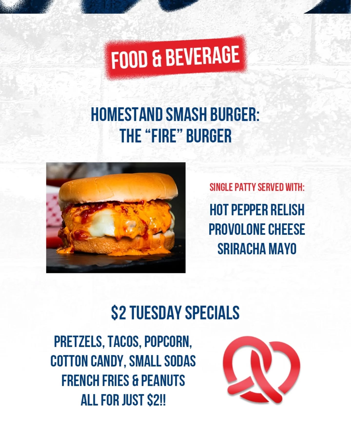 The Concession Stand at Atrium Health Ballpark Menu