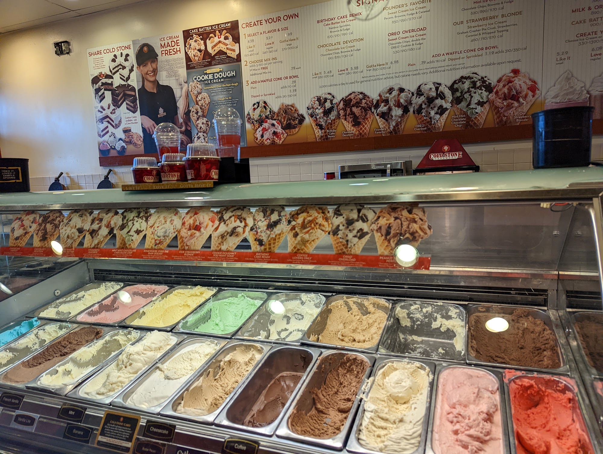 Cold Stone Creamery Menu