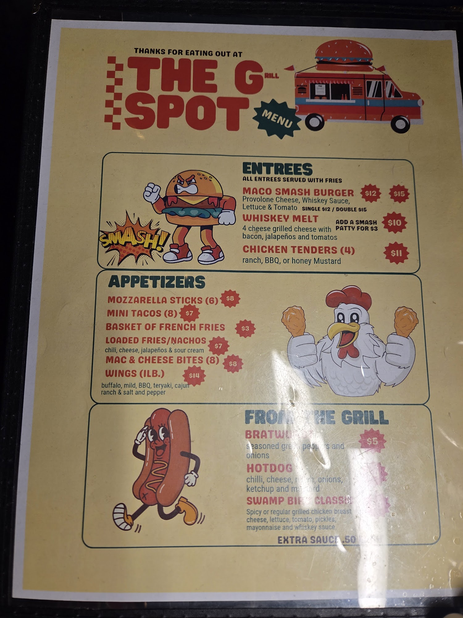 LA Times Bar Menu