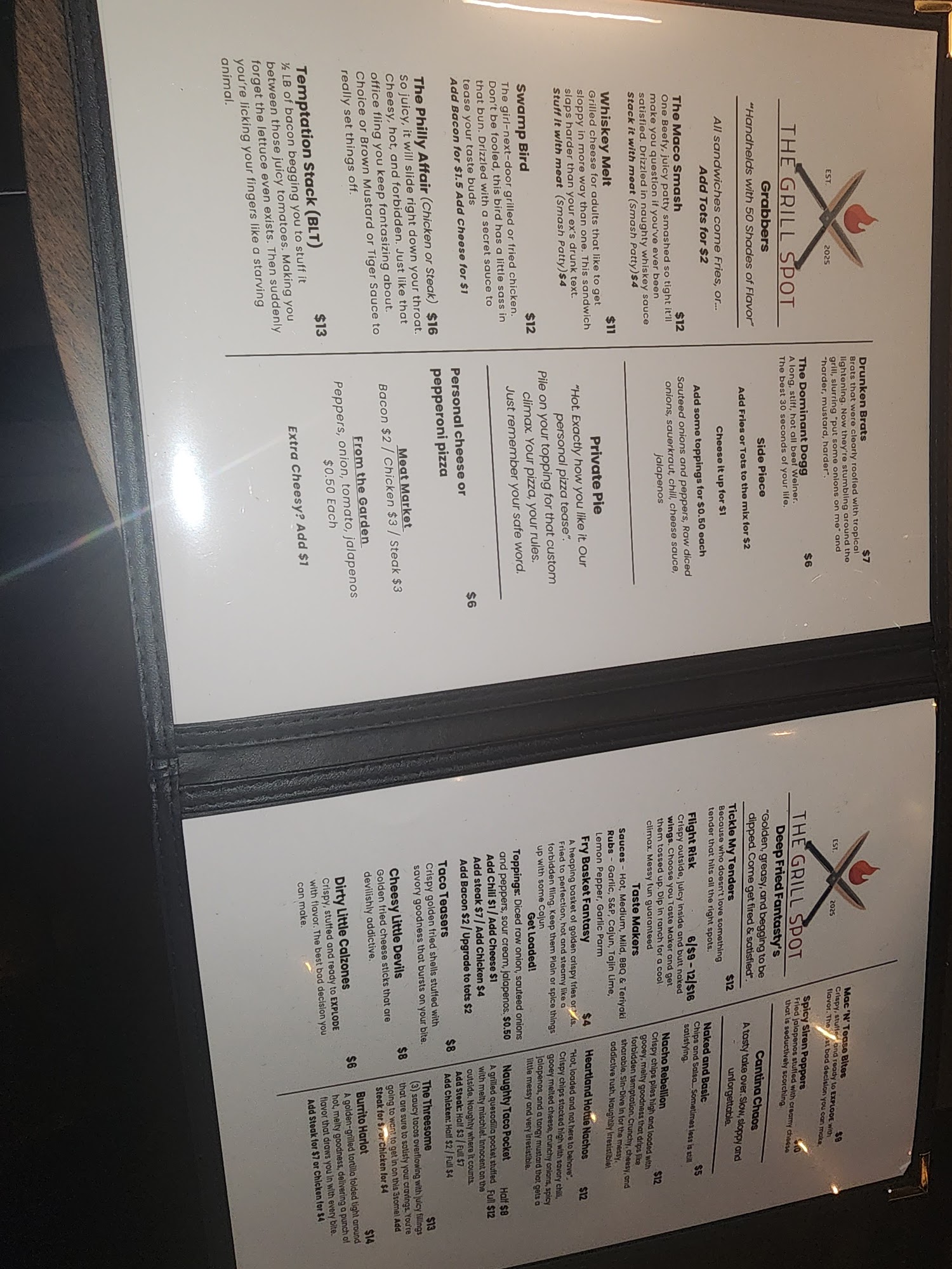 LA Times Bar Menu