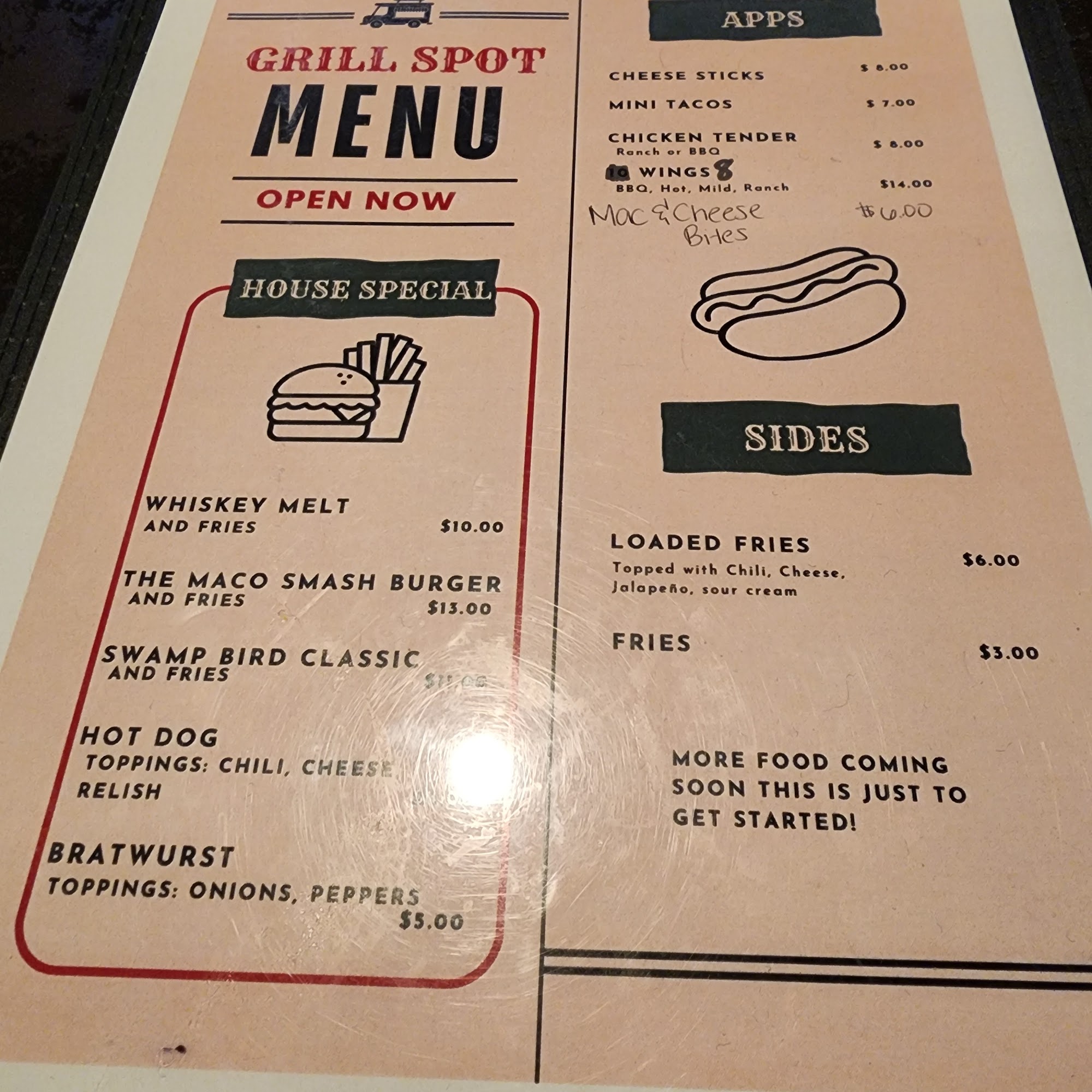 LA Times Bar Menu