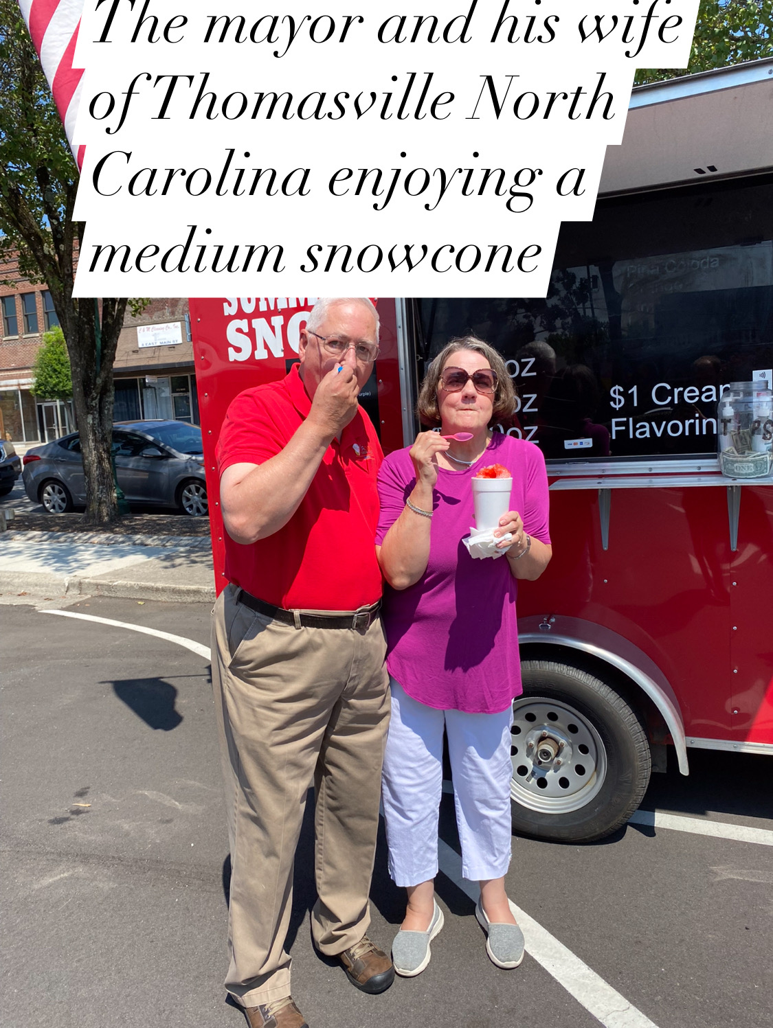 summer snow cones Menu