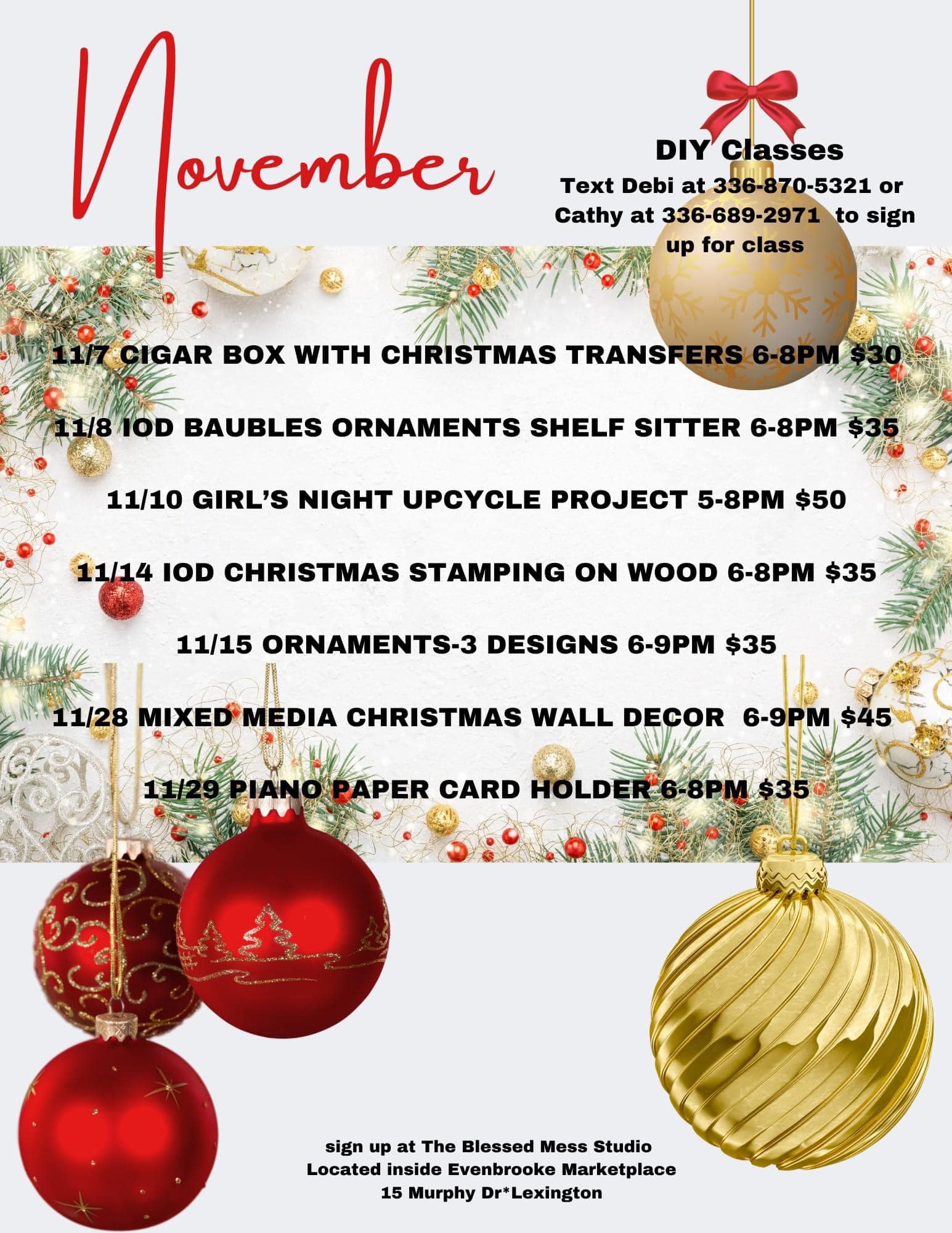 Wallburg Emporium & Coffee Shop Menu