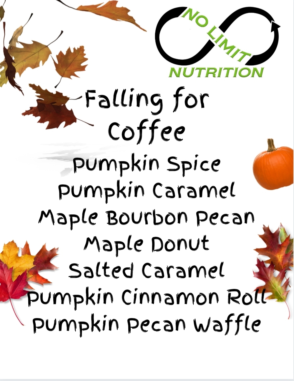 No Limit Nutrition Menu