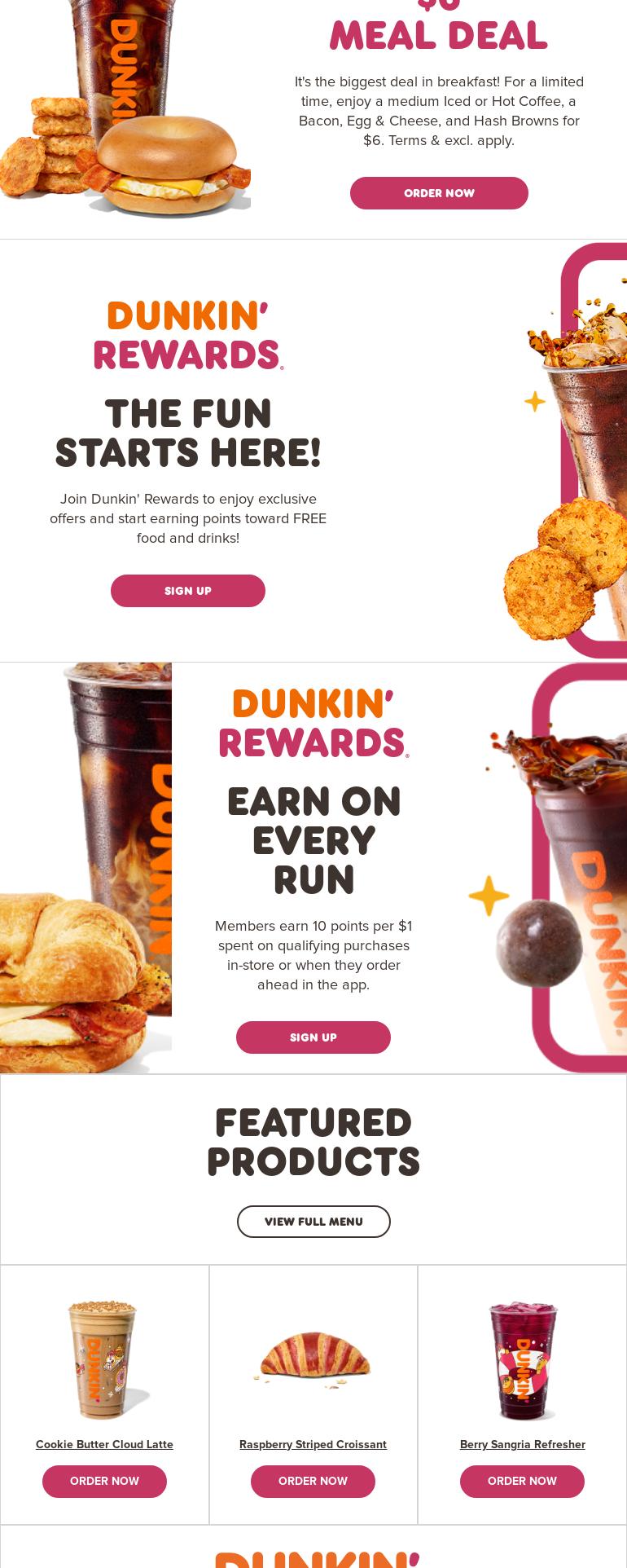 Dunkin' Menu