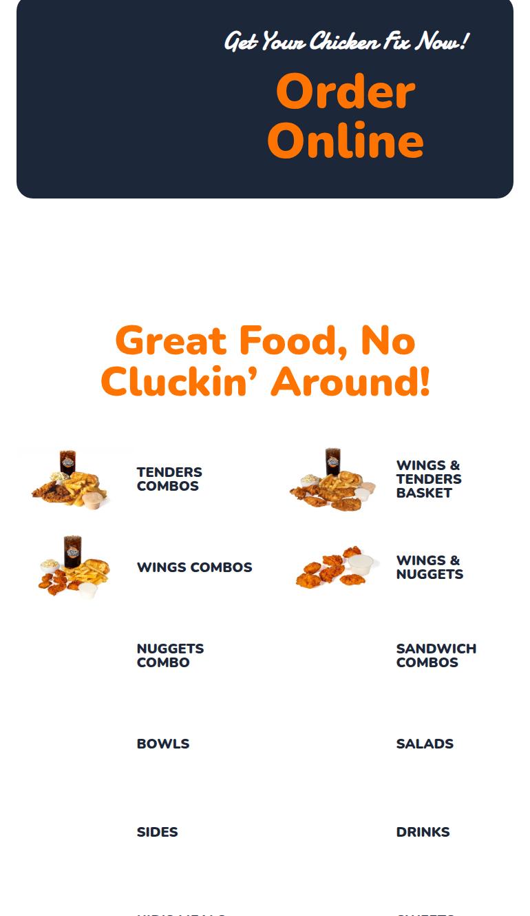 Ray Ray's Chicken Shack Mocksville Menu