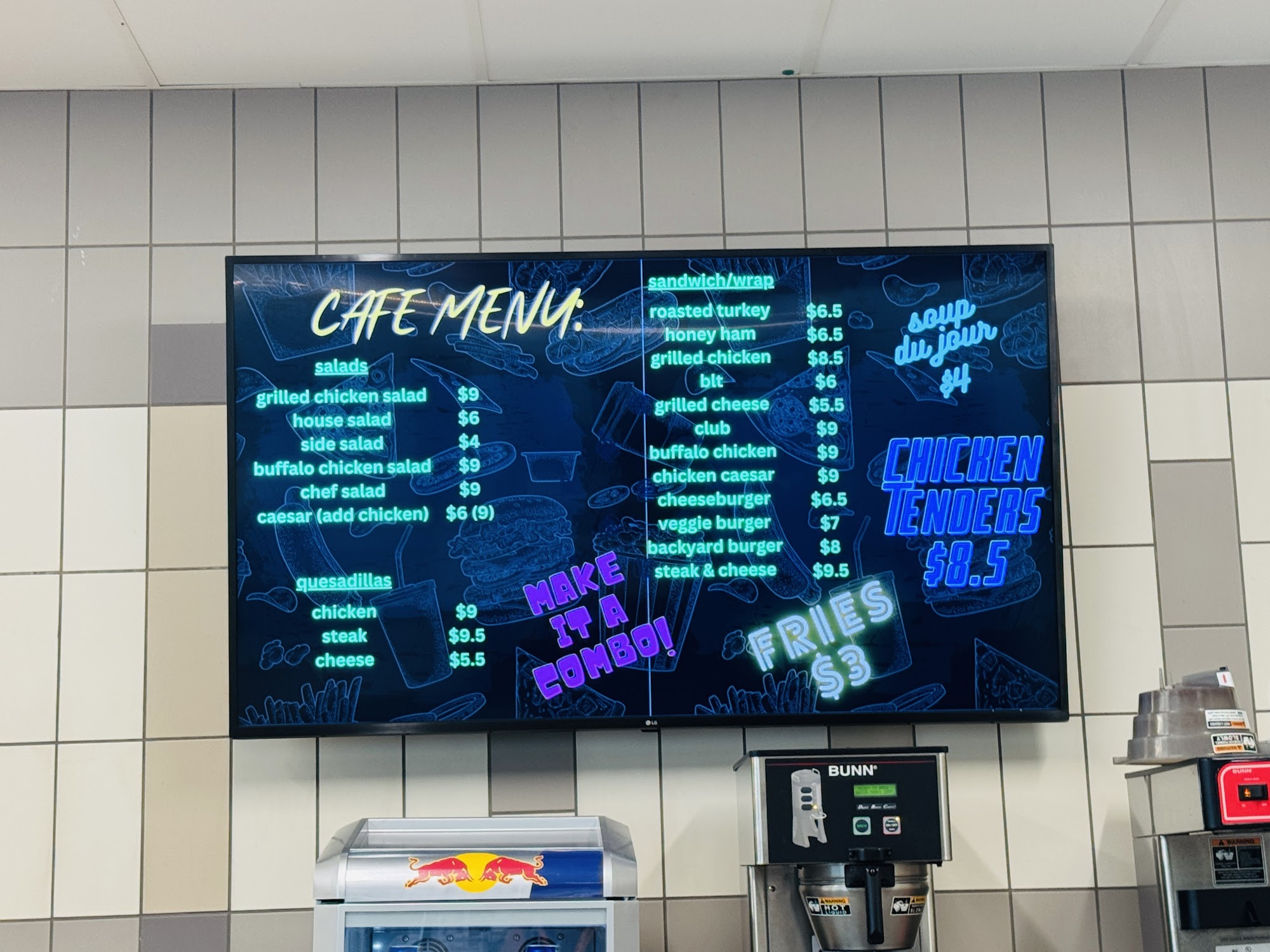 The Café at SPCC Menu