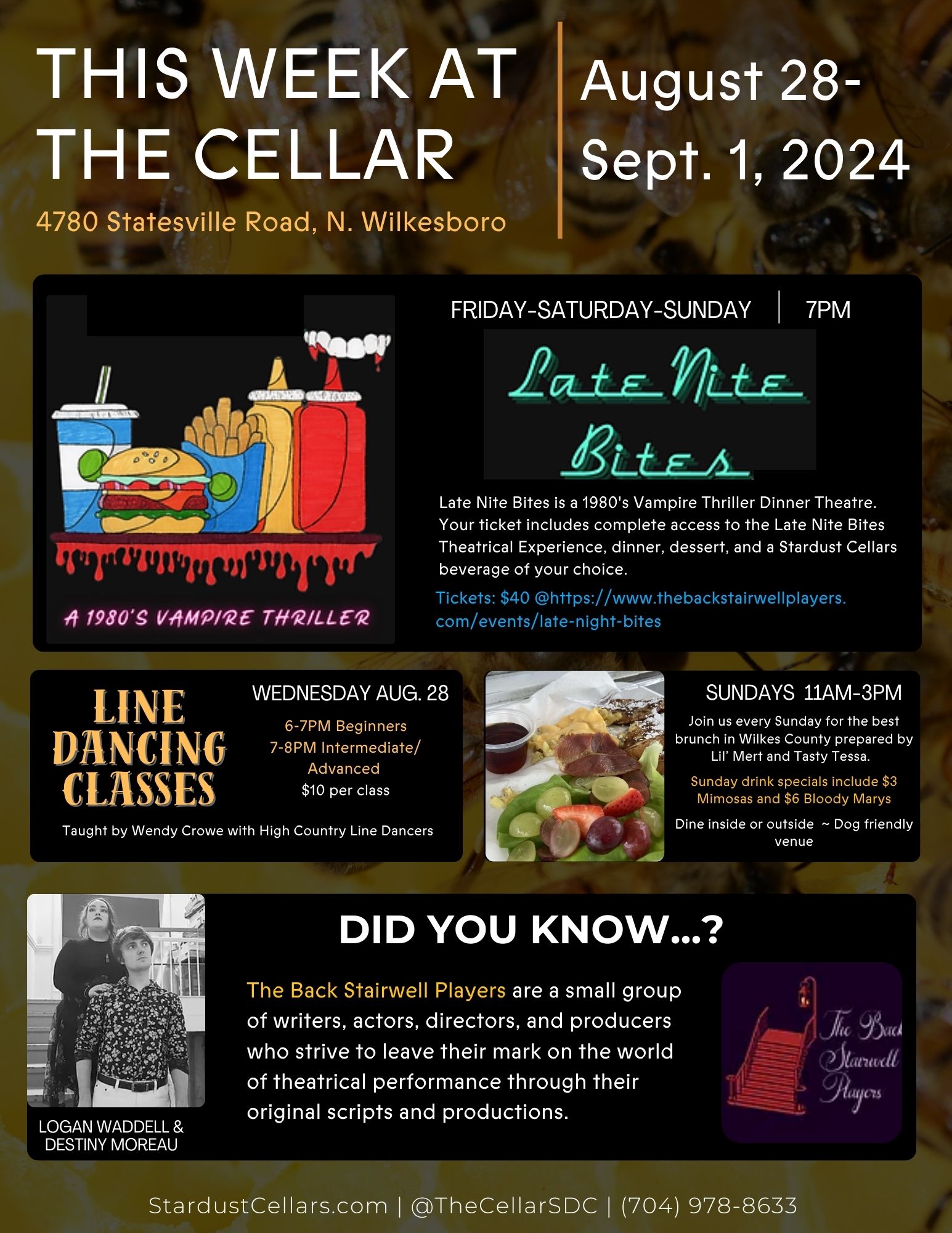 Stardust Cellars Menu