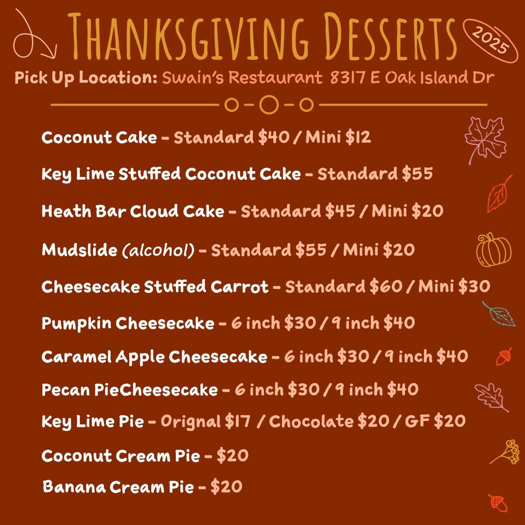 Stuffed Cakery Menu