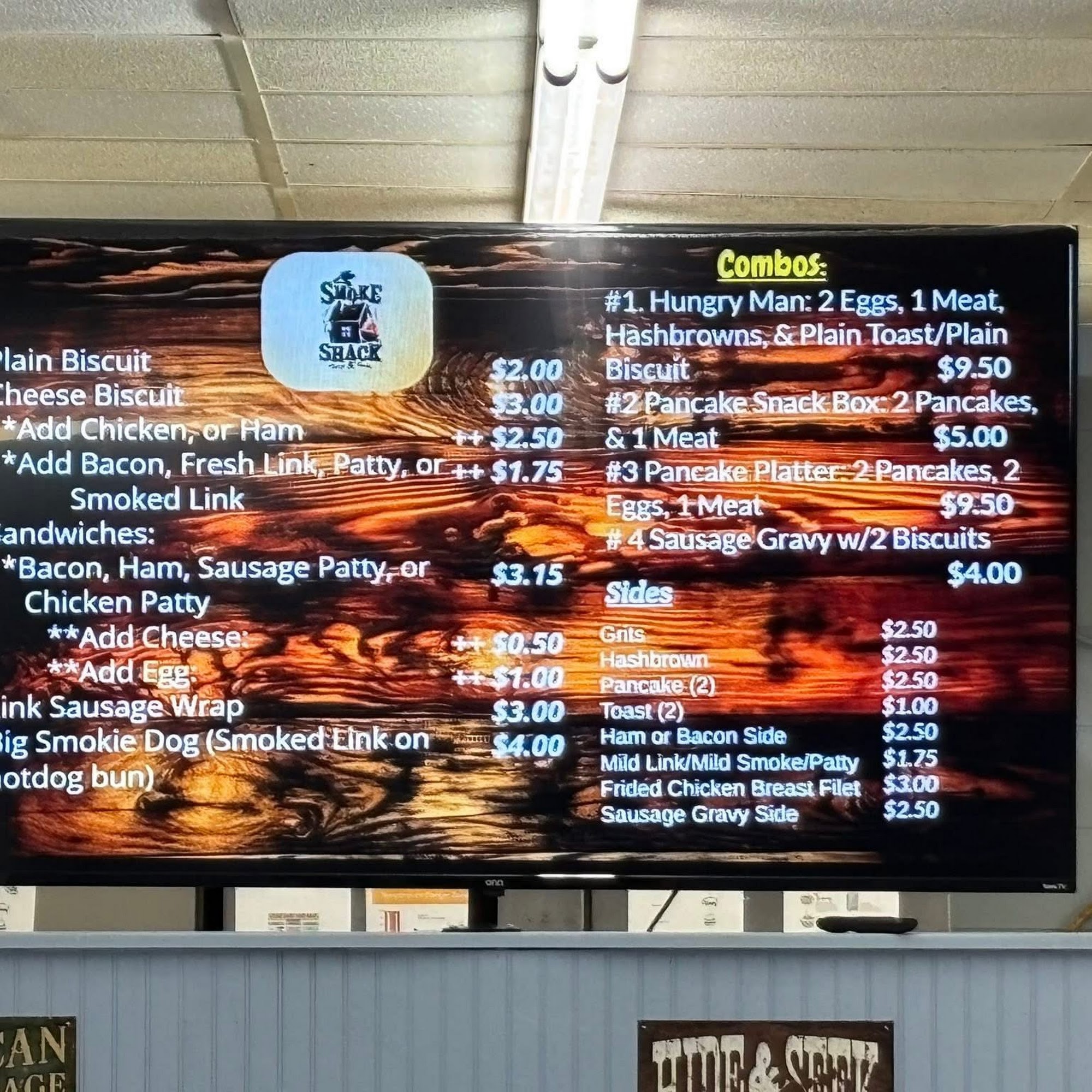 The Smoke Shack Menu