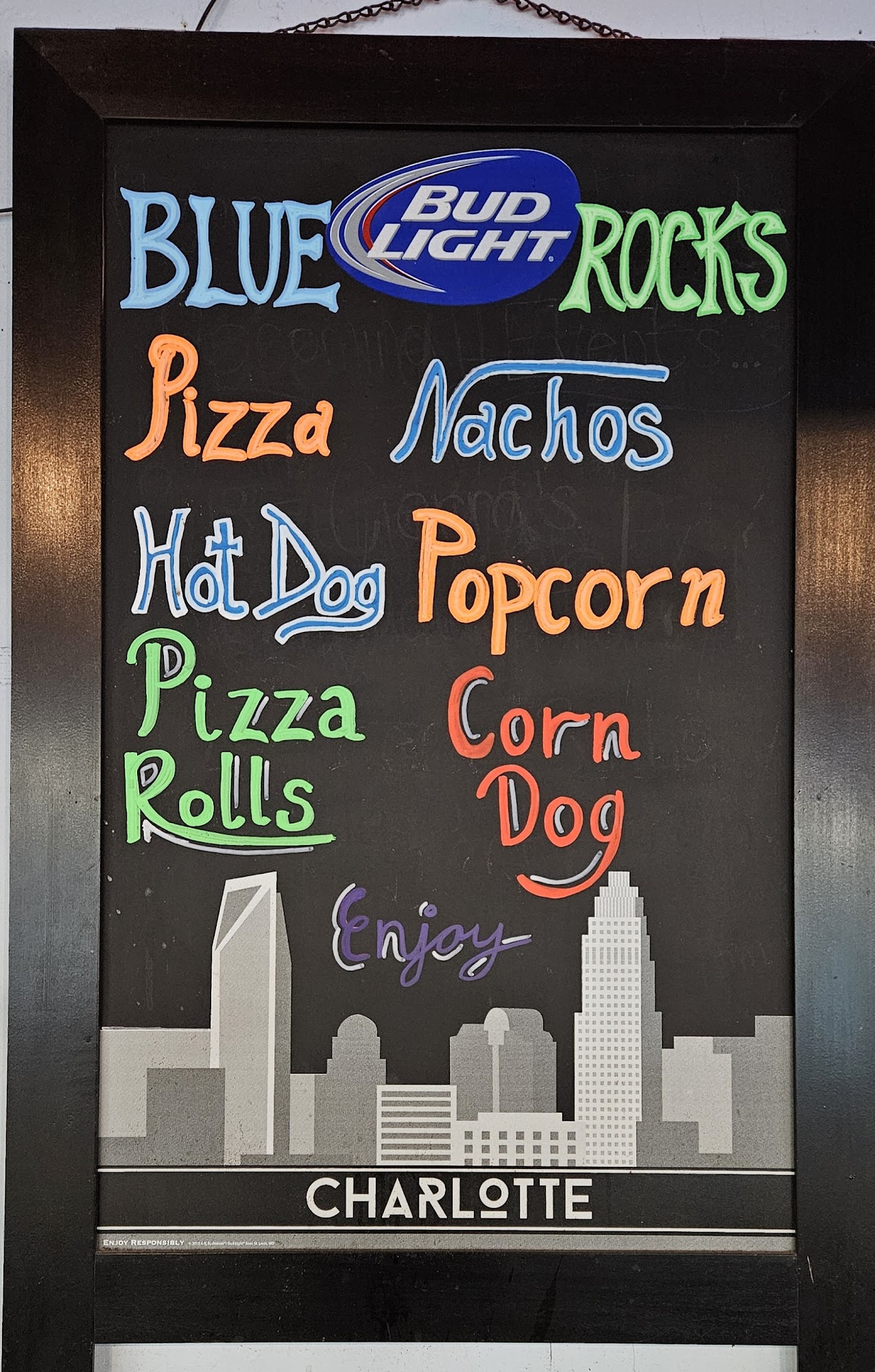 Blue Rocks Bar, Billiards & Darts Menu