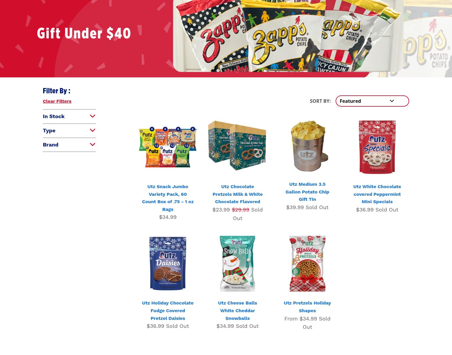 UTZ Quality Foods Inc Menu