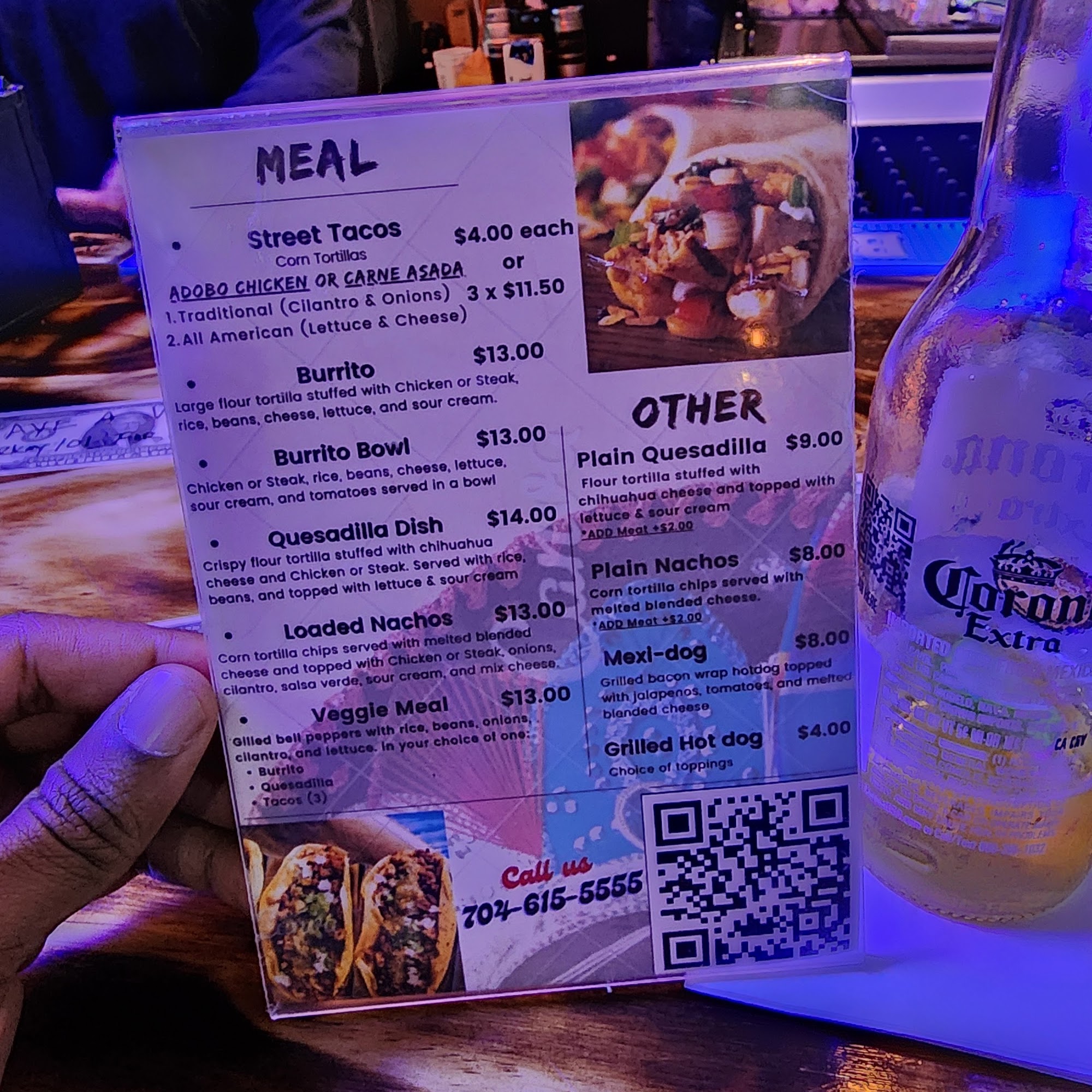 Two Buck Saloon Menu