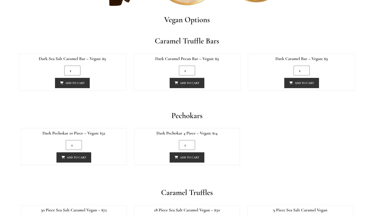 Azurelise Chocolate Co Menu