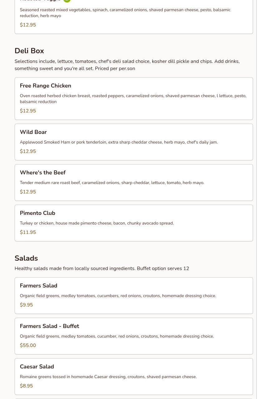 CATERHAUS Menu