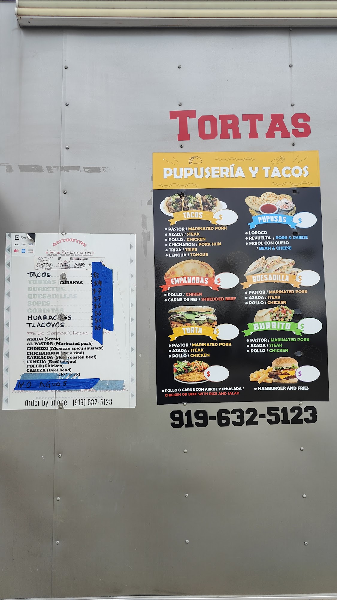 Antojitos La Costéña Menu