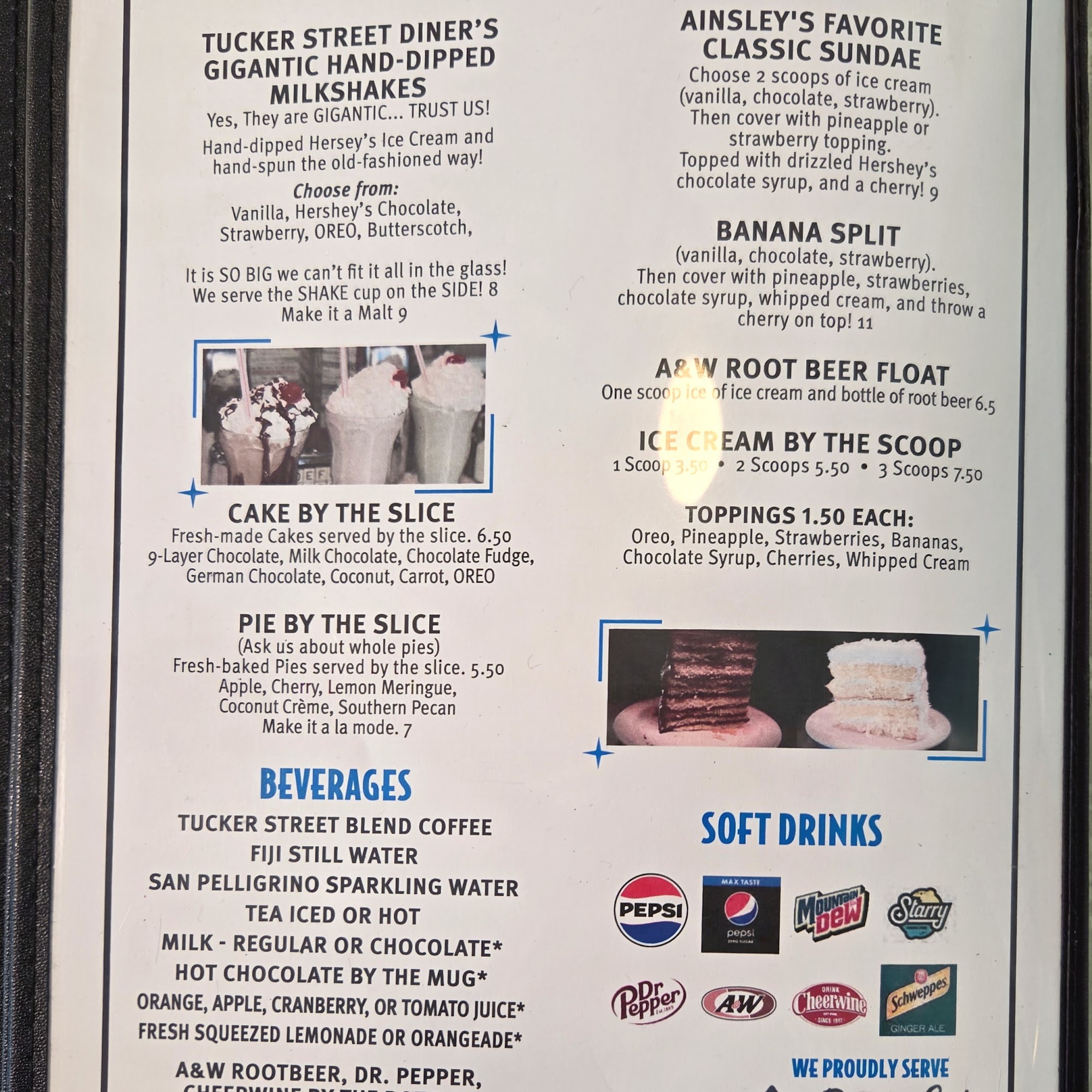 Tucker Street Diner Menu