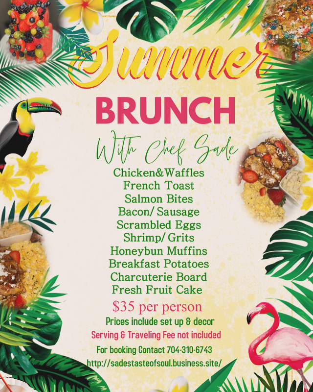 Sade’s Catering & Decor Menu