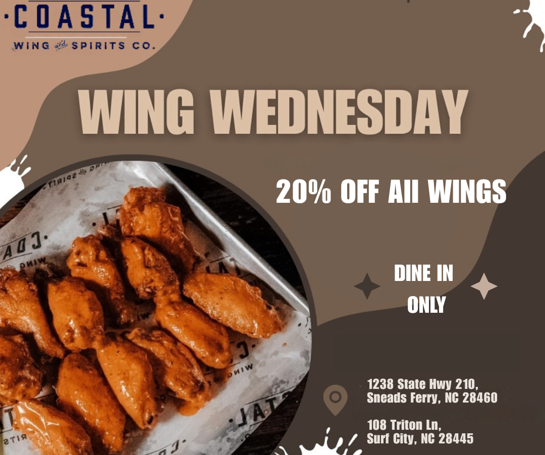 Coastal Wing and Spirits Co. Snead's Ferry Menu